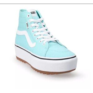 Vans filmore hi Tapere canvas aqua sky blue women’s sz 8WM platfoms new with box